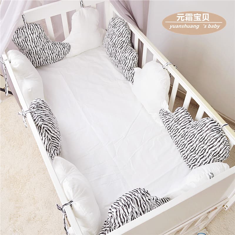 Cross-border Instagram baby bedding, pure cotton crib bumpers, baby bedding sets, children's crib bumpers and sheets, all cotton.