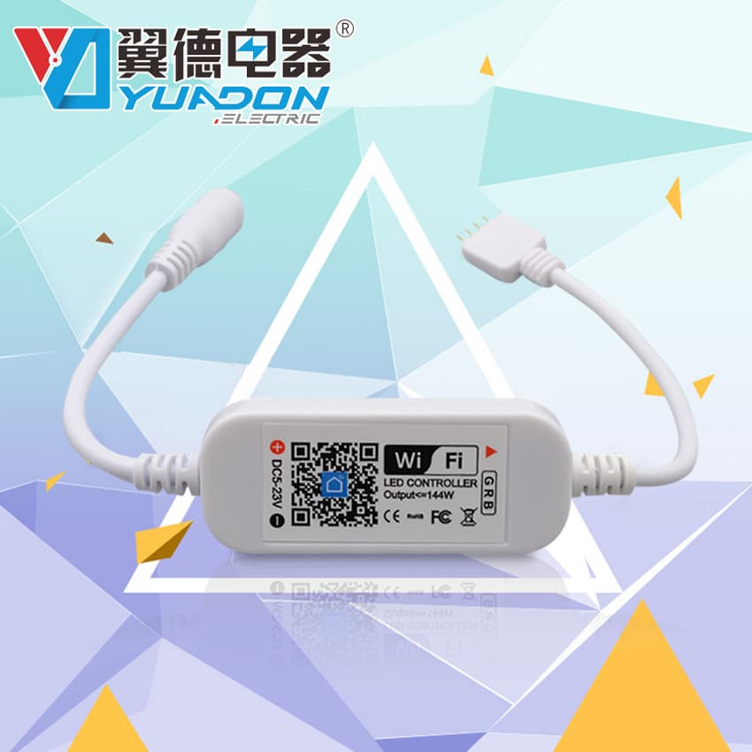 WiFi smart light strip controller; remote control via mobile app; Alexa Amazon smart LED light controller.
