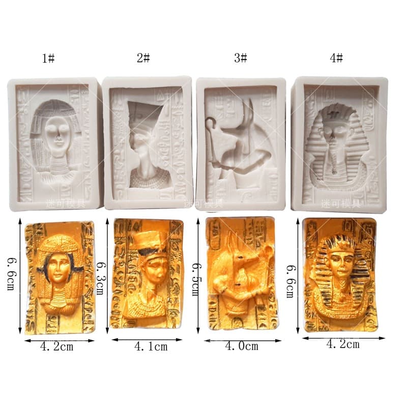 Egyptian Pharaoh Head Silicone Mold for Cake, Fondant, Chocolate Baking Tool DIY Kitchen Tool