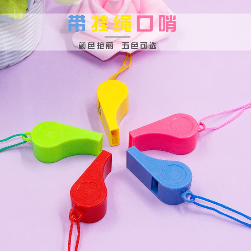 Sports Plastic Whistle Children's Toy Colorful Cheer Referee Whistle Fan Factory Direct Wholesale