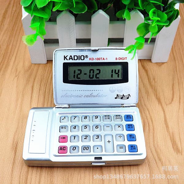 KD-100TA-1 Folding Calculator Mini Voice Talking Calculator Flip Pocket Handheld Arithmetic