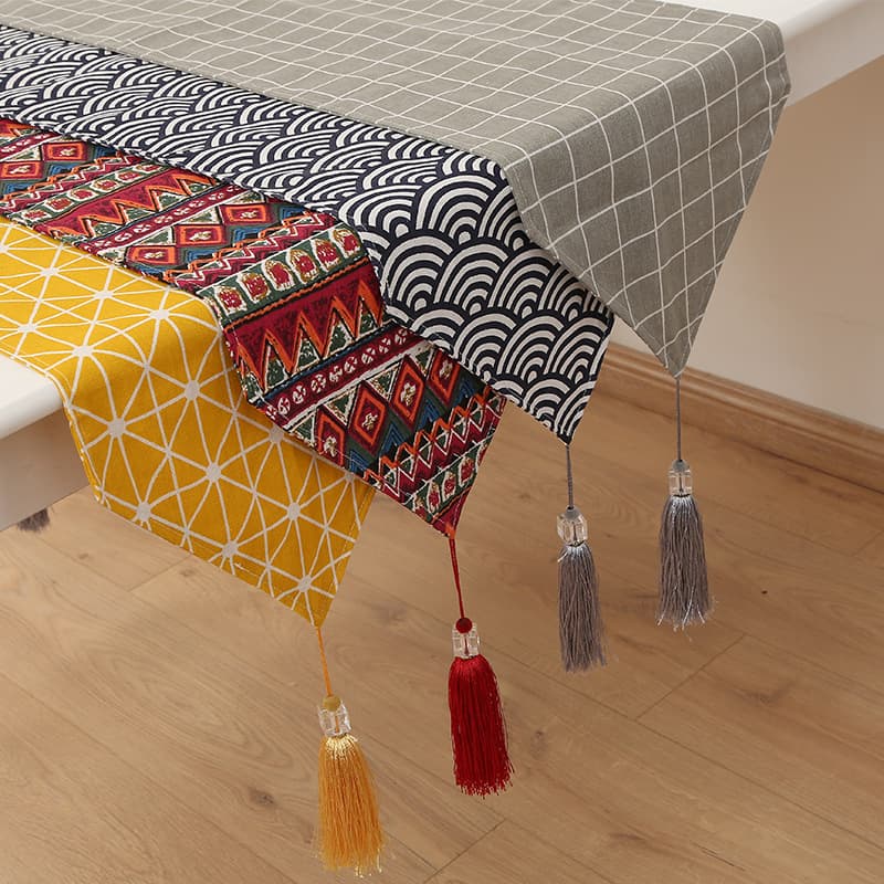 Linen Nordic Table Runner Modern Simple Ins Coffee Table Cloth TV Cabinet Cover Dining Table Long Strip Custom