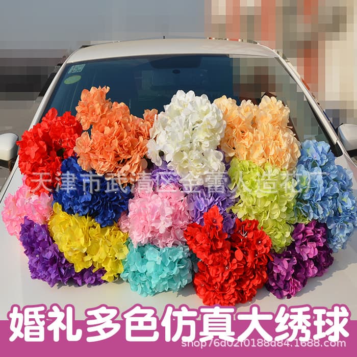 Large 6-Head Silk Flowers Artificial Hydrangeas Wedding Decorative Flowers Home Decor Faux Archway Guide