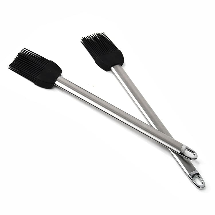 [Factory ready stock] Silicone barbecue brush, stainless steel handle oil brush, high-quality baking oil brush