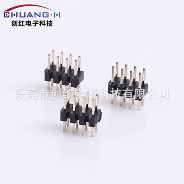 2.54 pitch dual row pin header 2X4PIN straight plug gold-plated connector pin length 11.6 PCB pin header
