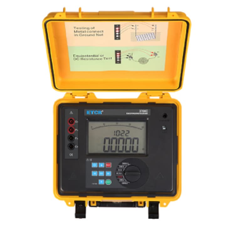 ETCR3700C Intelligent Equipotential Bonding Resistance Tester Micro-Resistance Meter Ohmmeter General Agent