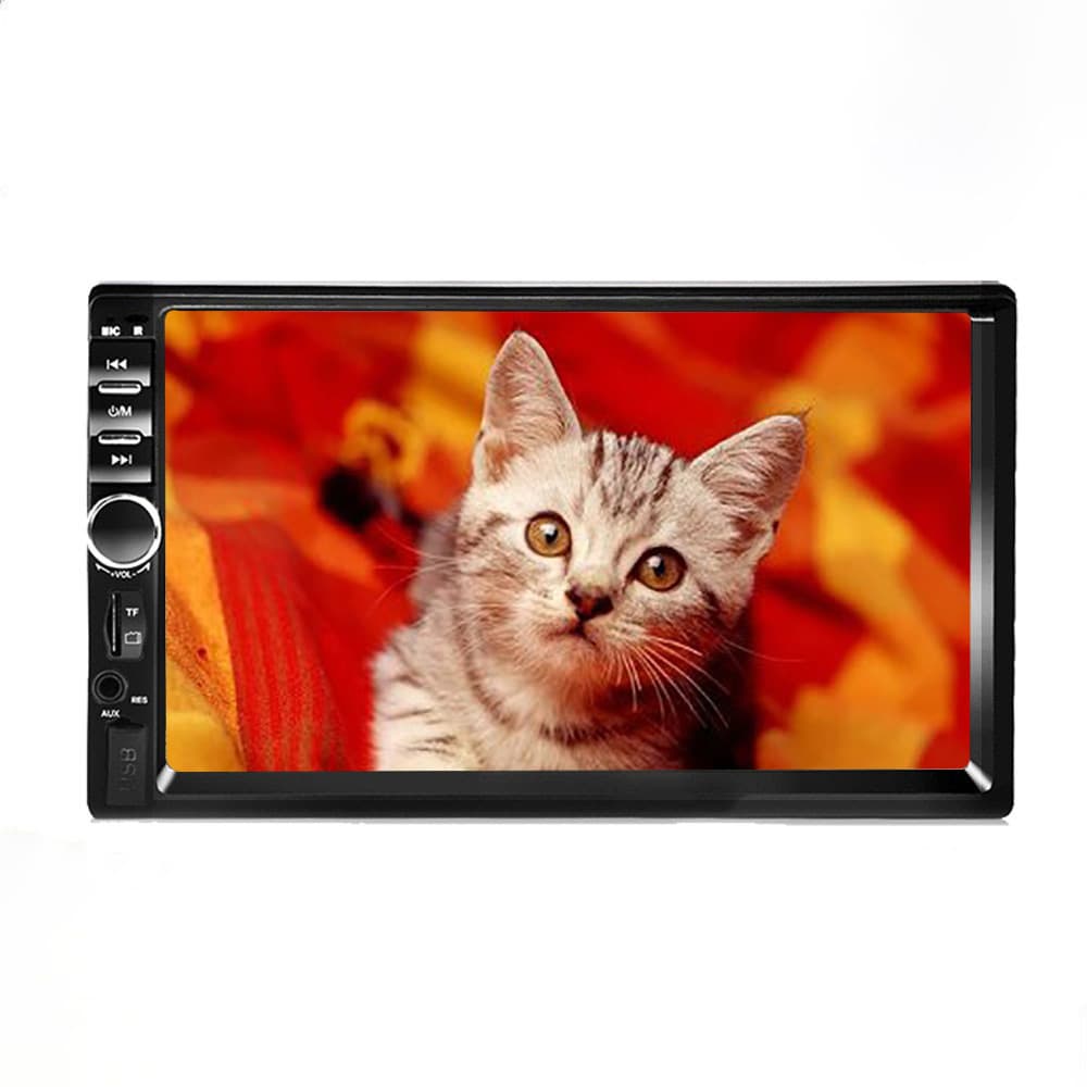 7-inch Double-DIN Car MP5 Universal Model with Card Slot, Reverse Rearview Capacitive Screen, Bluetooth, Double-DIN MP5 Car Display