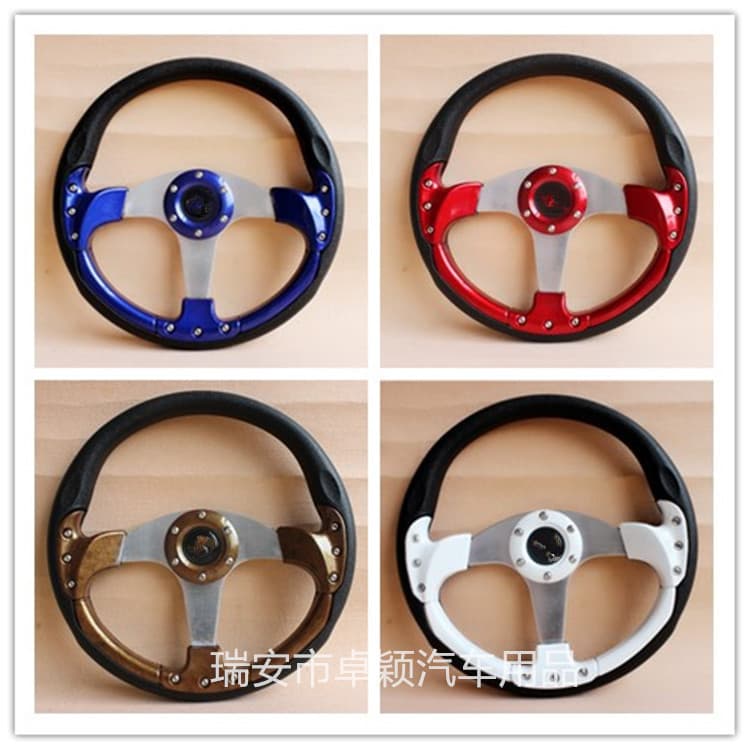 Cross-border Hot-Selling Universal Car Modification ND Steering Wheel 350MM Racing Competition Sim Racing Boat Steering Wheel