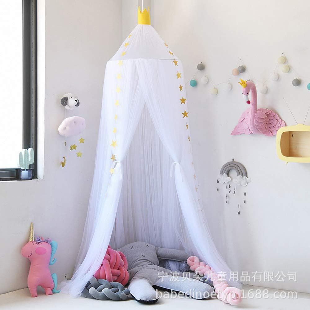 Ins Dome Mosquito Net Bed Canopy Tent Baby Breathable Nordic Style Anti-Mosquito Thickened Hanging Dome Mosquito Net
