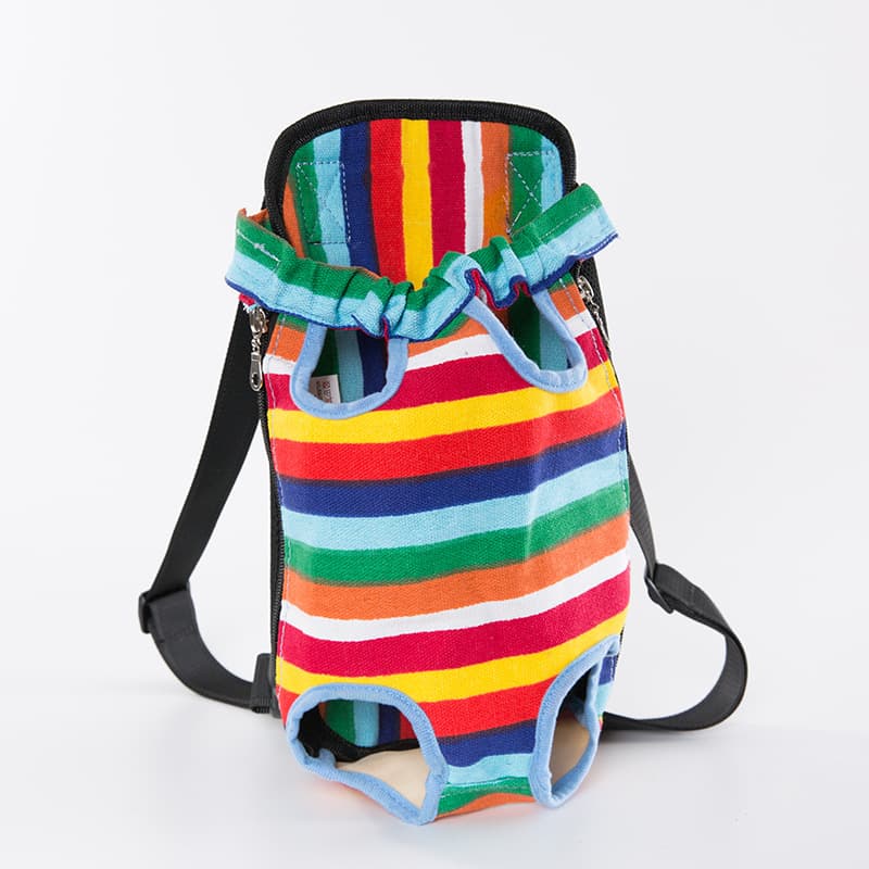 Portable Dog Backpack Traveling Pet Carrier Breathable Four-Legged Backpack Double Shoulder Chest Bag for Outdoor Excursions