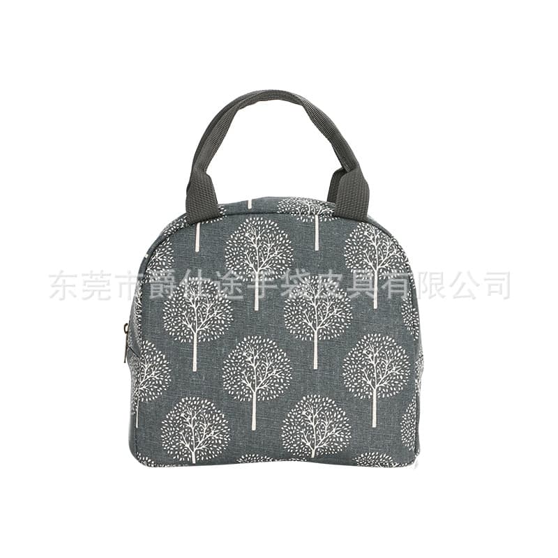 Customized linen insulated bag from manufacturer, creative dandelion flower lunch bag, hand-held food preservation bag