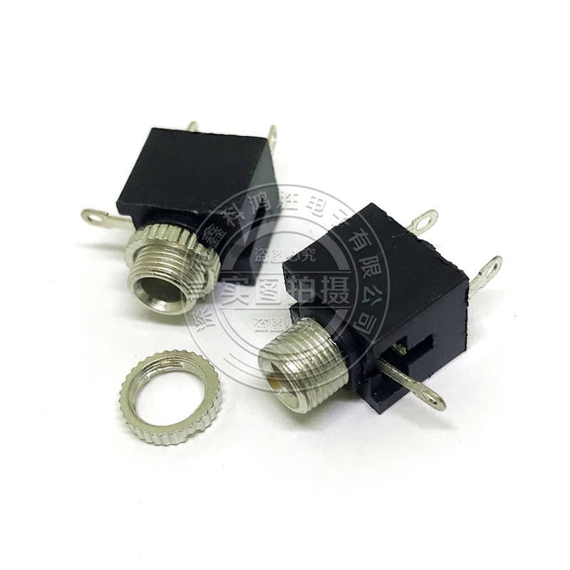 Factory Direct DIP 3.5mm Inner Diameter Headphone Jack PJ-301M with Nut Audio Socket
