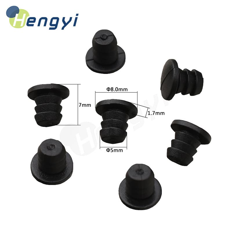 Supply of black plastic feet, PVC anti-slip foot plugs, M5 threaded anti-scratch and anti-collision feet in black/transparent