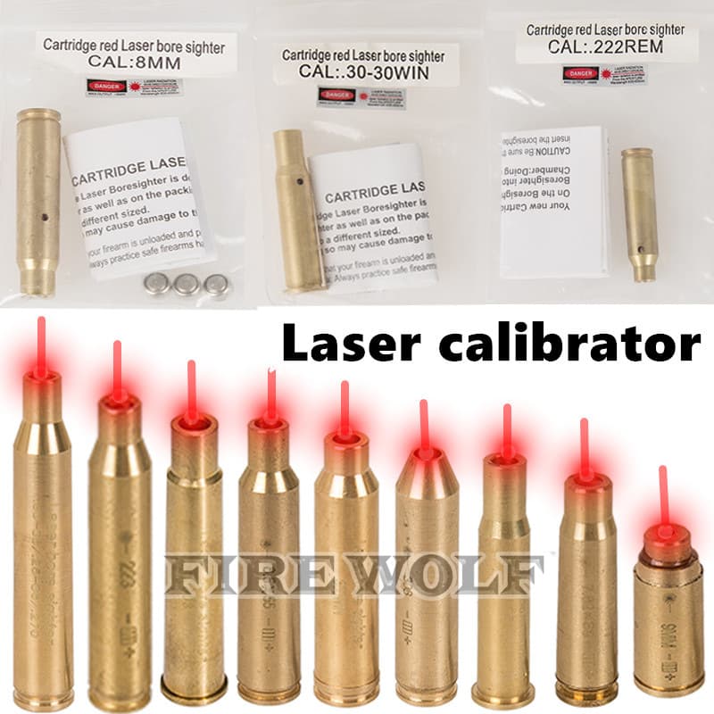 .223REM Red Laser Bore Sight Calibrator .38 8MM 7.62X39 Copper Color