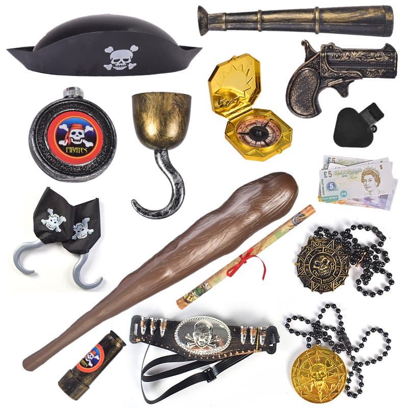 Halloween Toy Set Pirate Flintlock Ghost Skull Prop Pirate Telescope Toy Gun Factory Direct