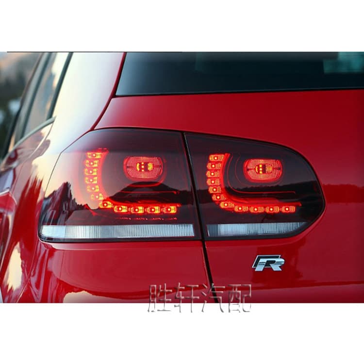 Suitable for Volkswagen Golf 6 MK6 modification and upgrade GTI R20 LED rear taillight cherry red combination light assembly