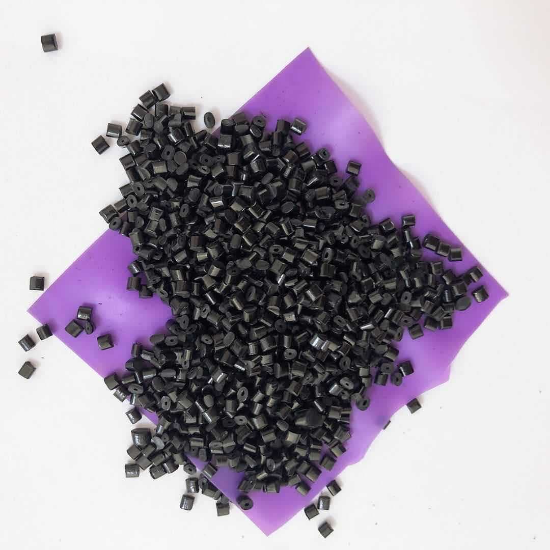 Black PPO reinforced 20% injection grade runner scrap, in-stock PPO self-extinguishing hydrolysis resistant plastic granules.