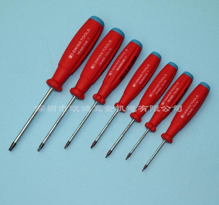 Imported Swiss PB Tools 8400 Series T3 4 5 6 8 10 15 Star-shaped, Torx Screwdriver