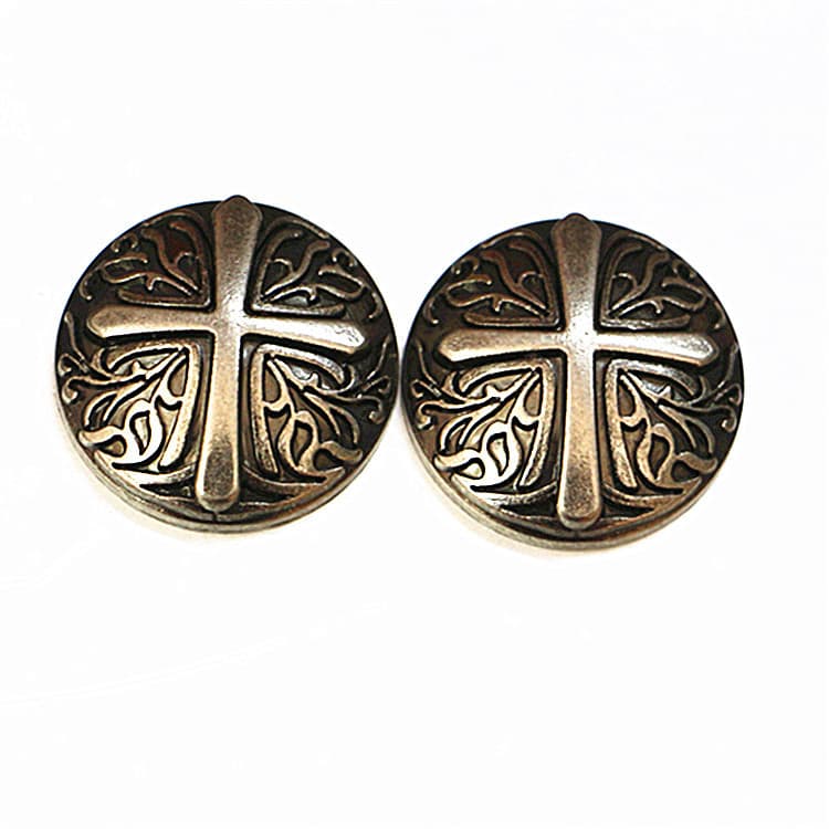 Factory direct sales cross screw cloth buckle decorative buckle handmade DIY retro wallet buckle key chain luggage accessories