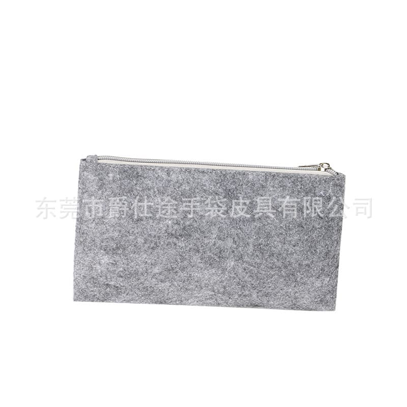 Factory Custom Eco-friendly Felt Zipper Bag, Creative Trendy Felt Storage Pouch, Fashion Women's Felt Clutch