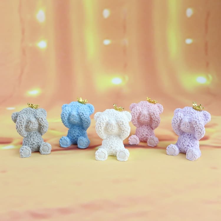 nis style creative environmentally friendly diatom mud bear baked birthday cake decoration cute bear car interior decoration ornaments