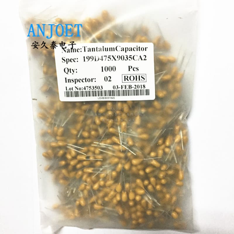 Through-Hole Tantalum Capacitors 16V/25V/35V/50V 10UF/22/33/47/100UF 106/474K