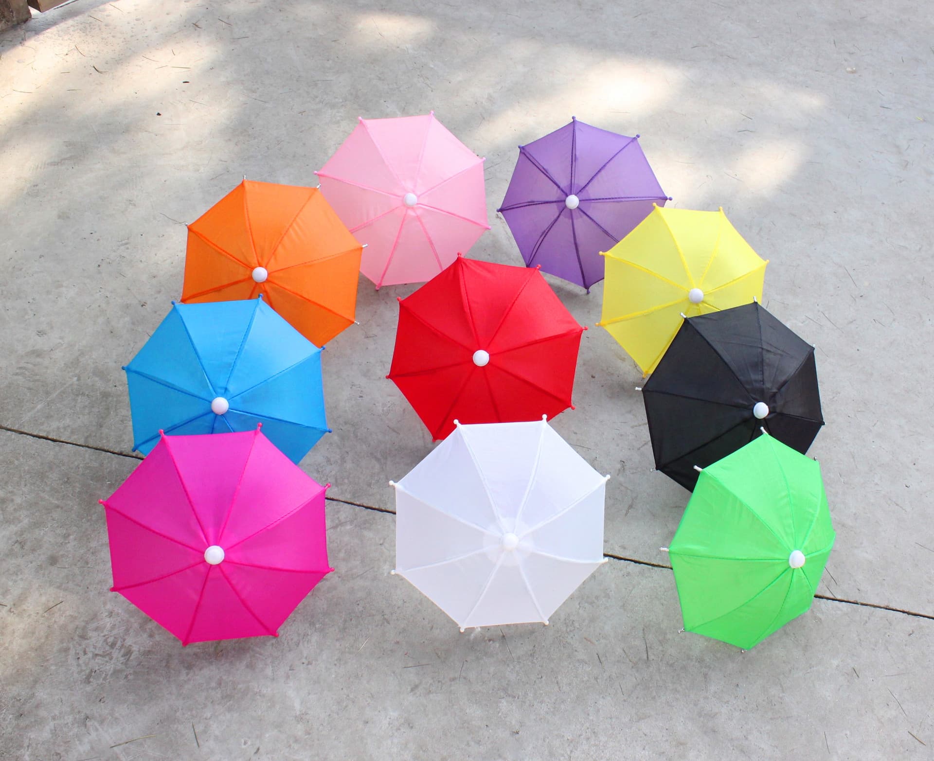 2 Takeout Umbrella, Phone Sunshade Mini Umbrella, Prop Umbrella Decorative Umbrella Mini Solid Color Children's Umbrella Dance Umbrella 1