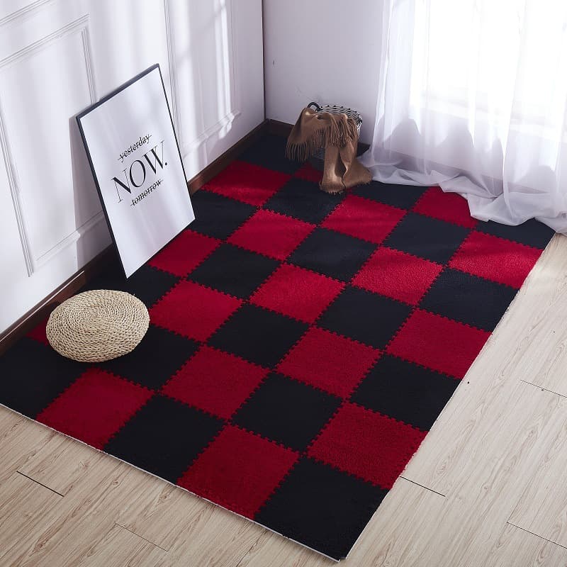 Crawling Mat Patchwork Carpet Bedroom Full Carpet Puzzle Mat Suede Floor Mat Patchwork Foam Mat Tatami