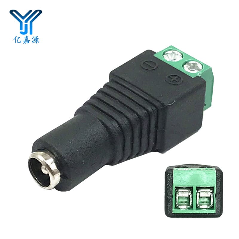 DC Female DC Power Connector, Solderless DC Female Head Terminal Wire, Surveillance LED 12V Power Conversion Plug
