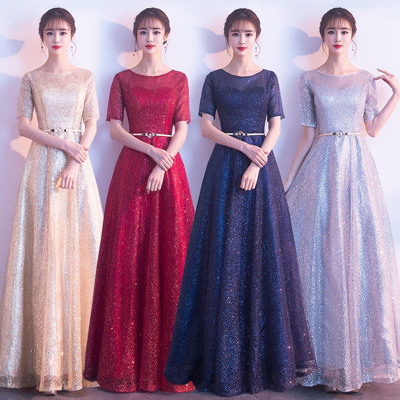 Long Choir Evening Dress Women 2020 Summer New Large Choir Performance Outfit Host Slimming Fit Annual Party