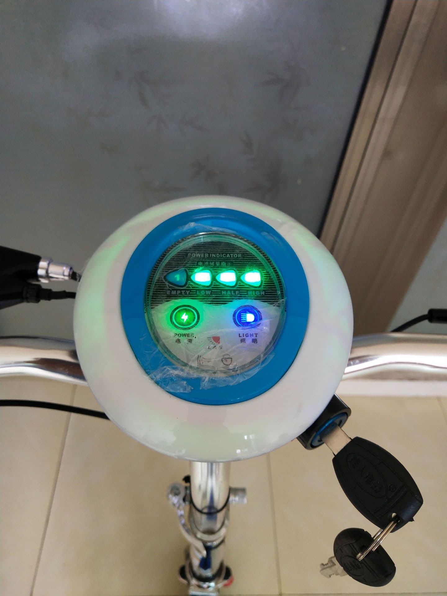 Xiaohaitun Electric Scooter Tricycle Front Light 36V Headlight Key Horn Dashboard Battery Display Instrument