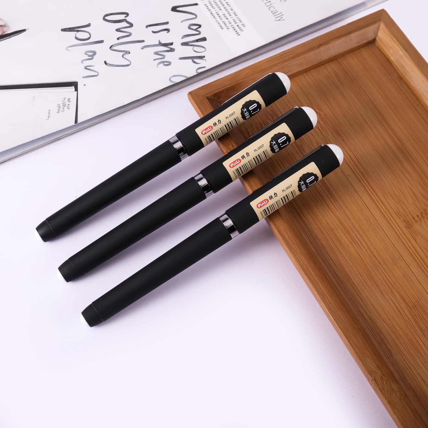 Pinli gel pen 5.0mm Big Mac student exam special signature pen Japanese Feng Shui pen black pen carbon pen