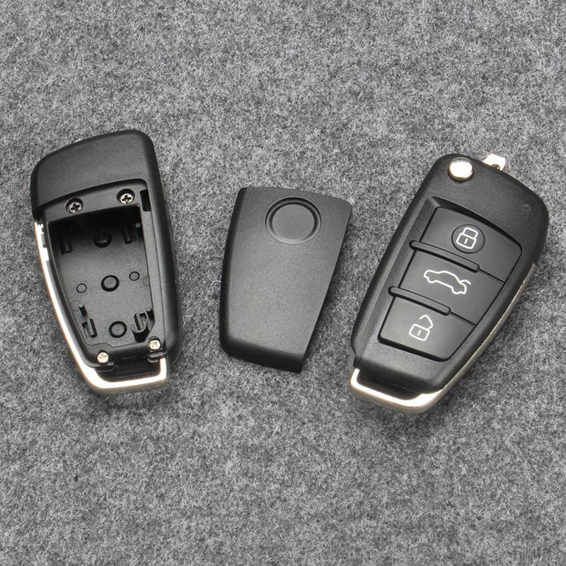 Compatible with Audi key shells, A6L model KD VVDI flip remote cases with anti-theft features.