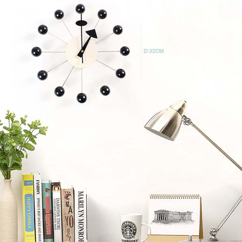 Manufacturer Wholesale Foreign Trade Fashion Clock Background Wall Nelson Wall Clock Simple Colorful Ball Clock Children's Room Candy Wall Clock