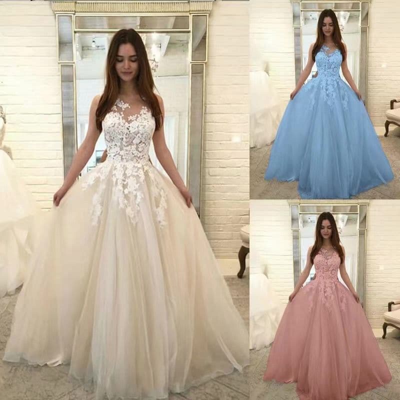 2019 European and American cross-border women's clothing AliExpress wish Amazon lace wedding dress long skirt vacation style wedding dress
