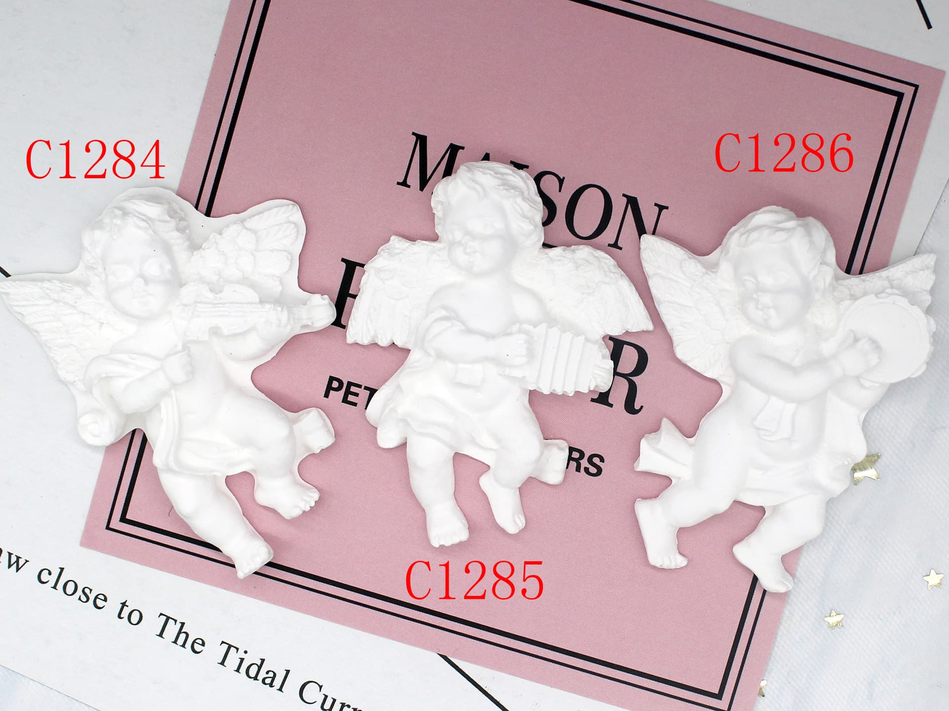 Violin Organ Drum Angel Silicone Mold for Fondant Chocolate Baking