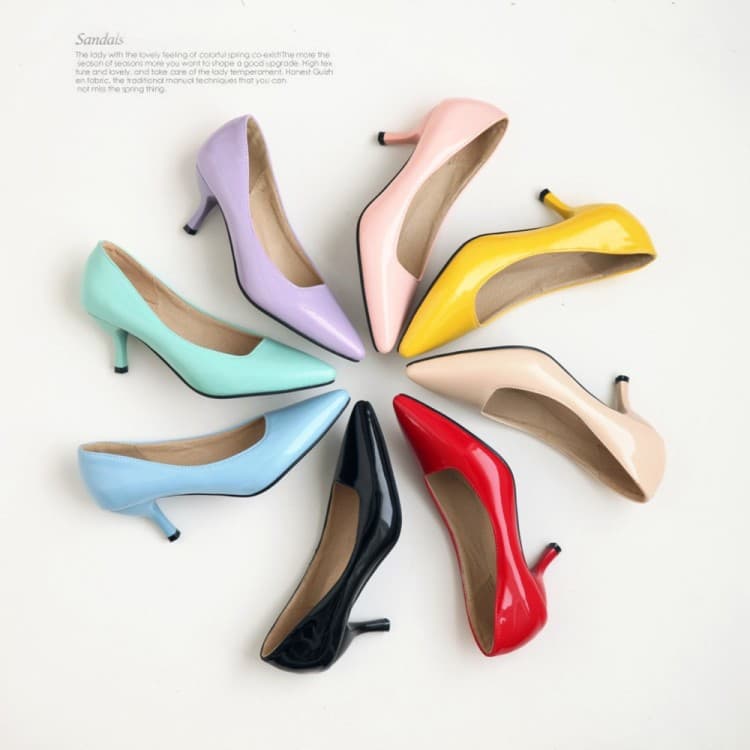 New Pointed Toe Women's Shoes Black Work Shoes Shallow Mouth Large Size Single Shoes Thin Heel Small Size Export Shoes Drop Shipping