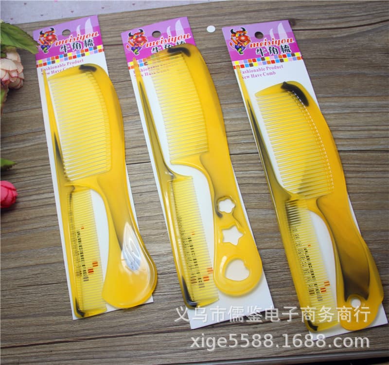 Thermal anti-static comb makeup comb folding comb set imitation horn comb gift wholesale