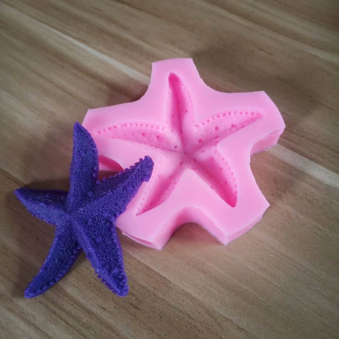 Large Starfish Ocean Series Baking Mold, Fondant Chocolate Liquid Silicone Mold, Cookie Cutter