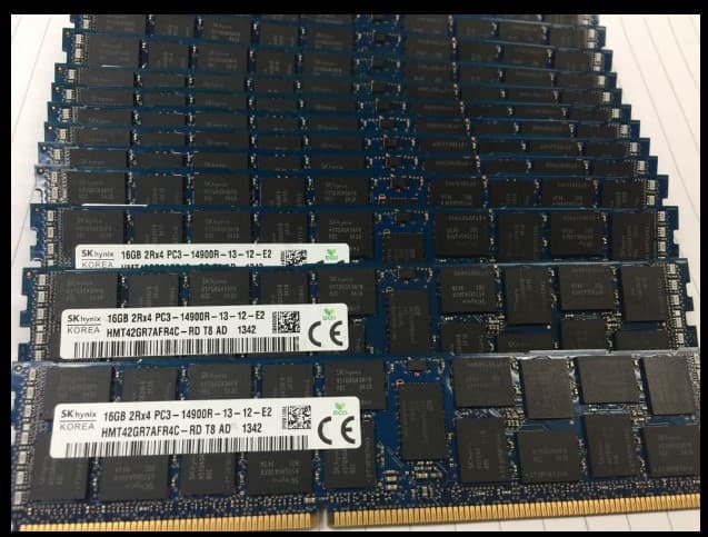 Hynix DDR3 PC3-14900R HMT42GR7AFR4C-RD server memory modules are in stock.