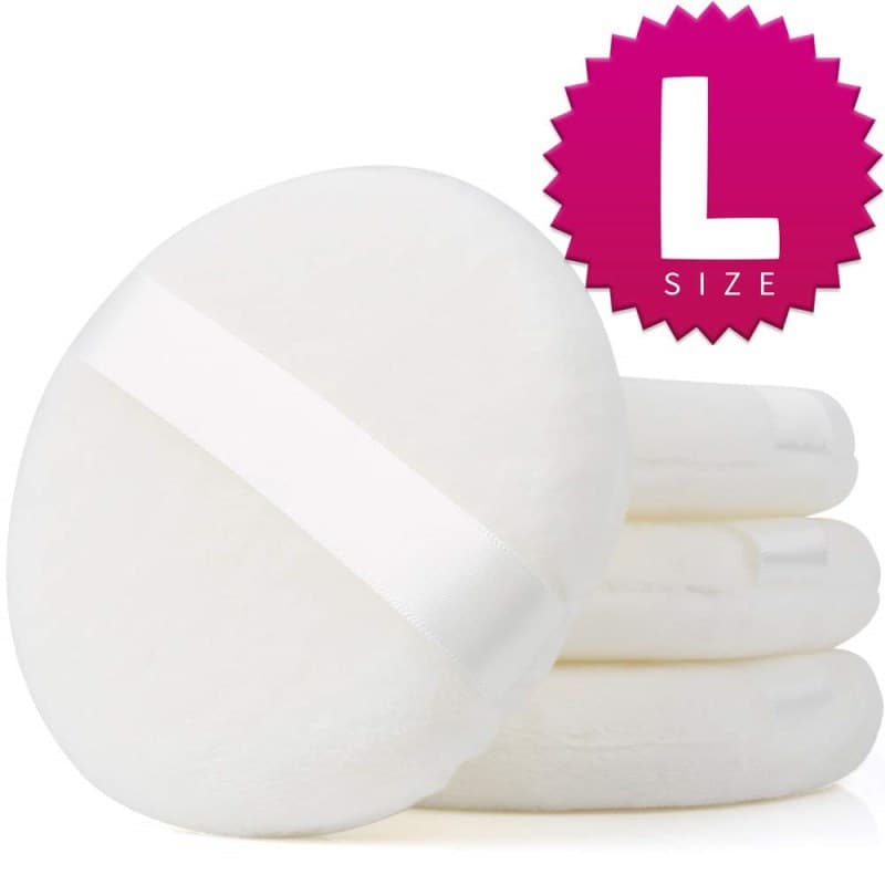 Studio Makeup Artist Special Powder Puff Round Pure Cotton Ribbon 100MM Hook Gloves Puff Honey Powder Makeup Powder Puff Wholesale