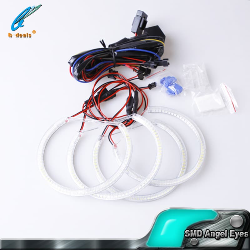 Semicircle 131mm SMD3528 LED Angel Eyes for BMW E36 E38 E39 E46 Projector
