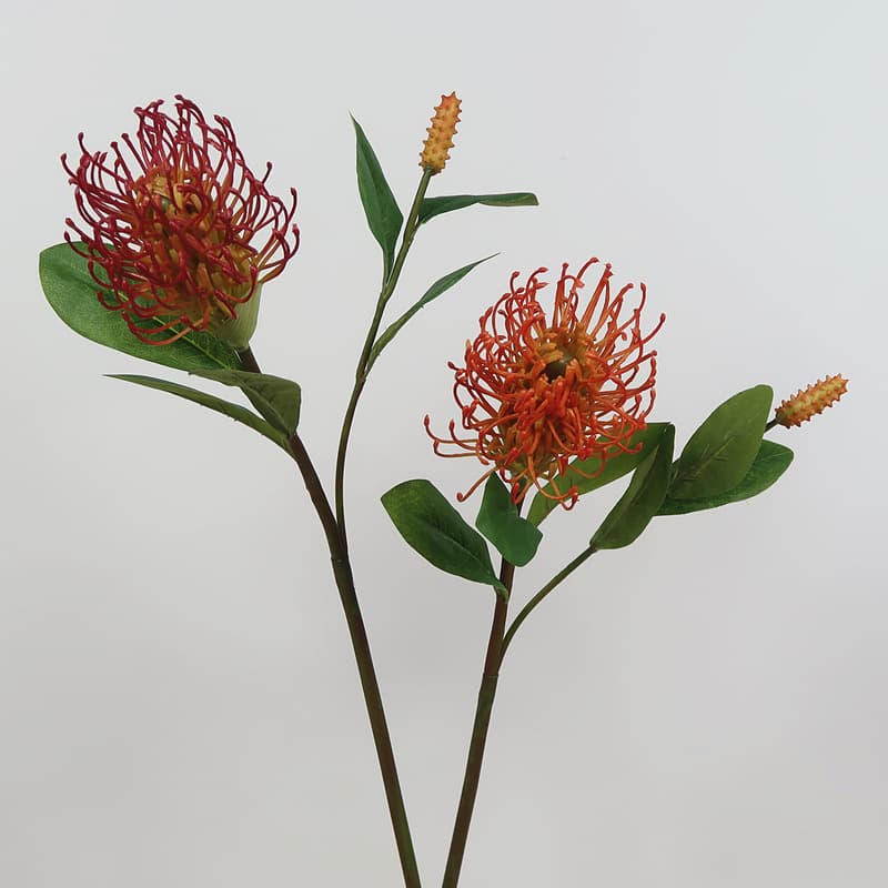 Artificial Single Stem Foxtail Pincushion Flower for Bouquets, Wedding Floral Arrangements, Home Decoration, and Event Use