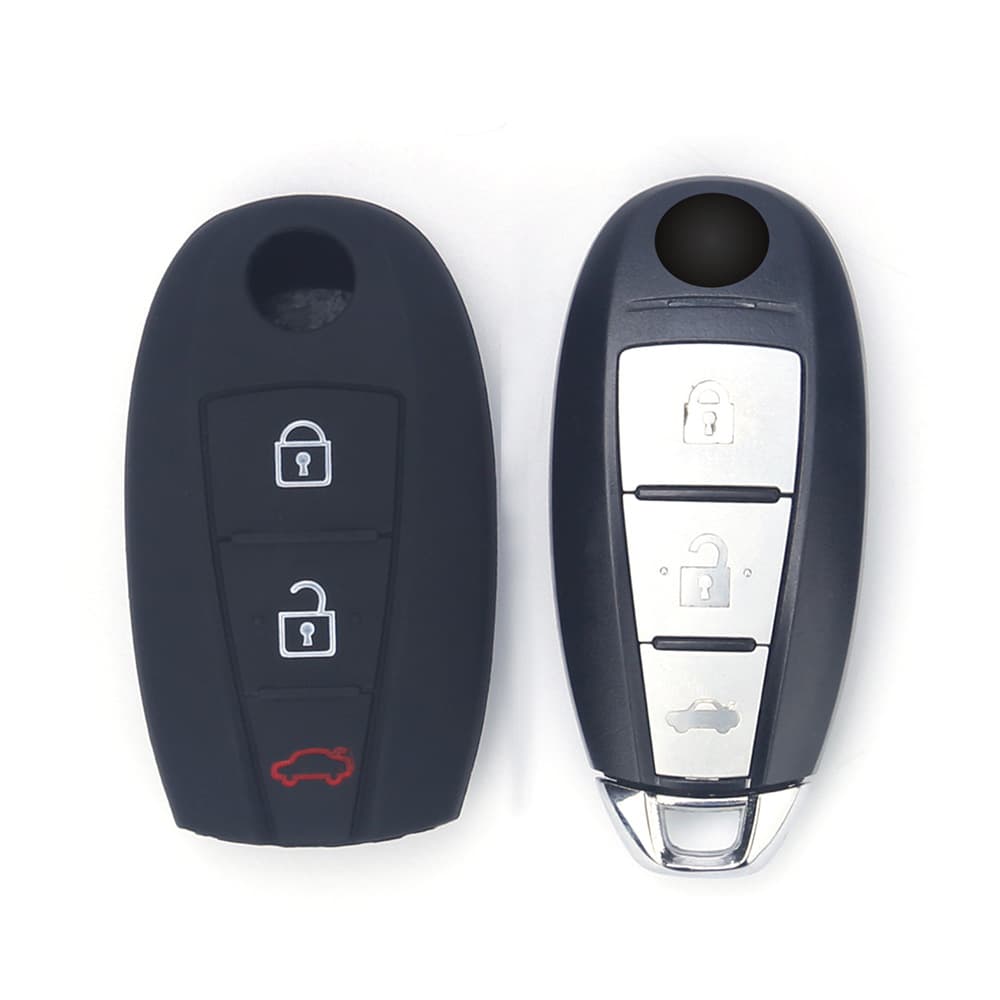 Silicone Key Case for Suzuki 3-Button Key, SUZUKI Remote Control Protective Cover for Alivio and S-Cross Key Fob