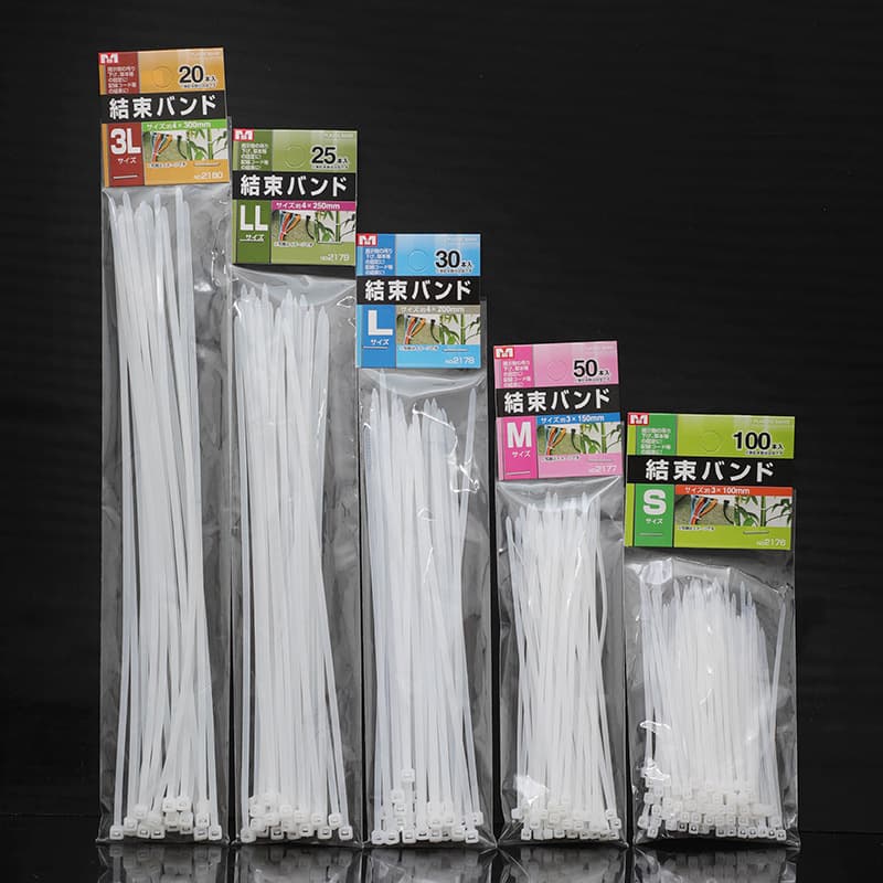 593AAF Export Original Bundling Ties, Japanese Self-Locking Nylon Cable Ties White Household Binding Rope Wholesale