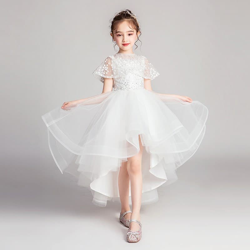 Girls' Birthday Princess Dress, Flower Girl Wedding Dress, Puffy Tulle Dress, Little Girl Evening Dress, Children's Piano Performance Dress Skirt