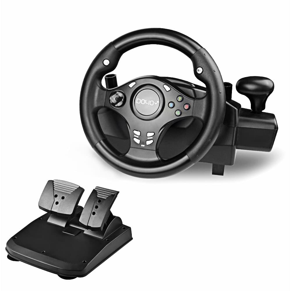 Multi-functional all-in-one racing simulator steering wheel with vibration for PC/Switch/PS/Xbox/Android