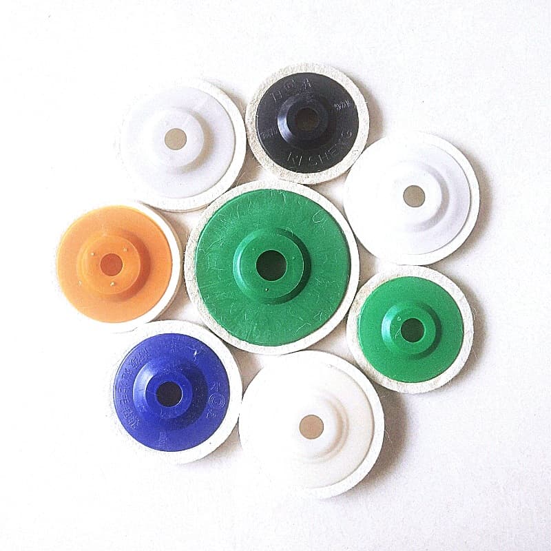 Mirror Polishing Pads, Stainless Steel Metal Stone Glass Jade Mirror Polishing Felt Wheels, Flocked Red Hemp Fiber Wheels