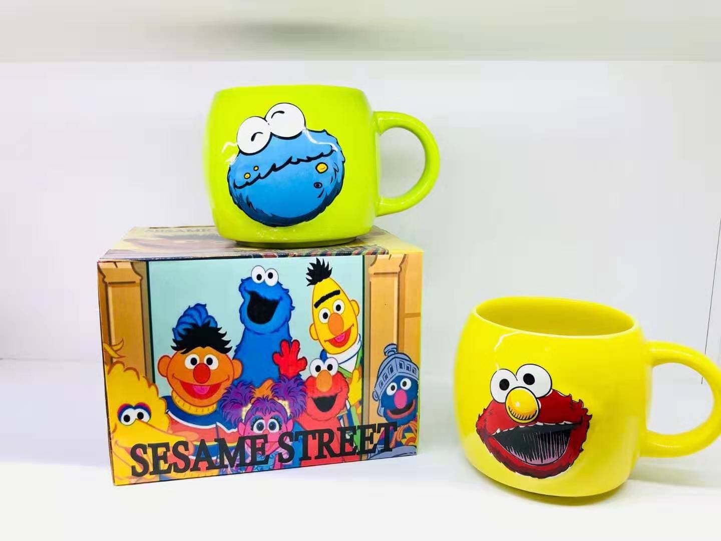 Handle Ceramic Mug Blue Red Yellow Green Color Water Cup Children's Birthday Gift Mug Gift Cup