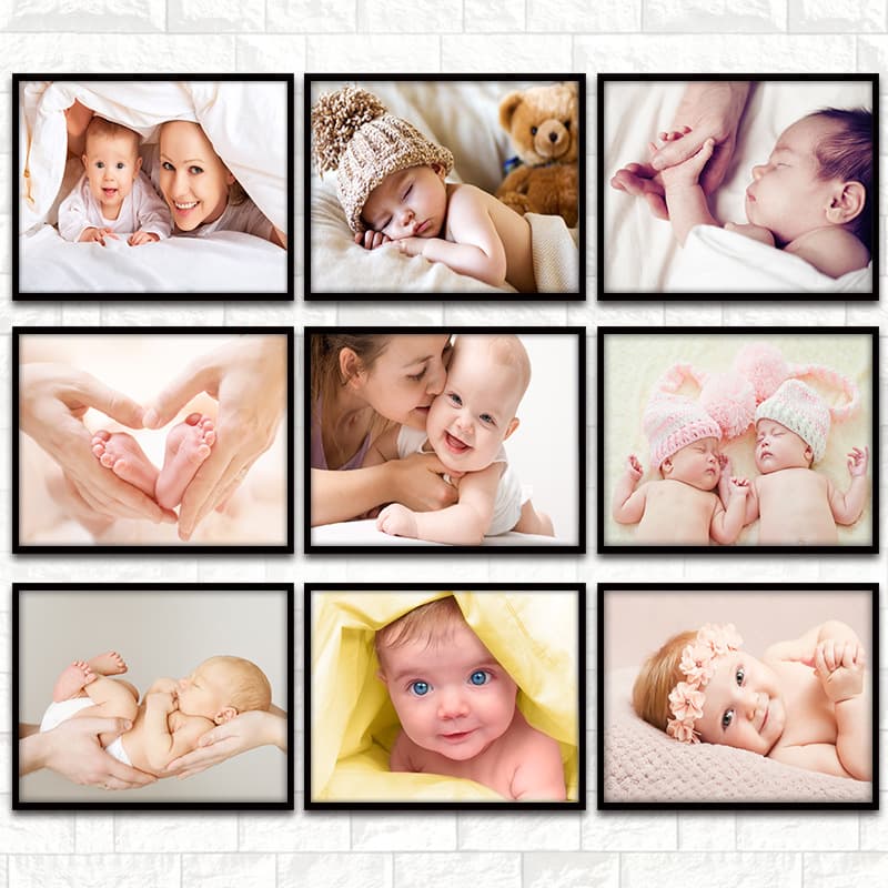 Mother and Baby Decorative Painting, Nursery, Parent-Child, Maternity, Delivery Room, Hospital Ultrasound Room Wall Art, Children's Room Mural